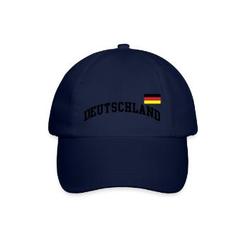 Deutschland Flagge - Germany-BRD-Fussball-soccer - Baseballkappe - Blau/Blau - Vorne