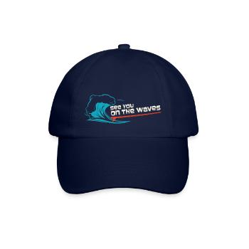 see you on the waves design - Baseball Cap - blue/blue - Front