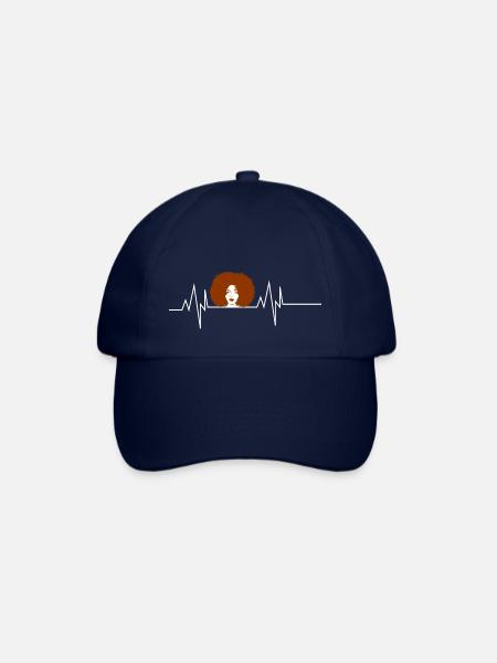 Black Girl Heartbeat - Baseball Cap - blue/blue