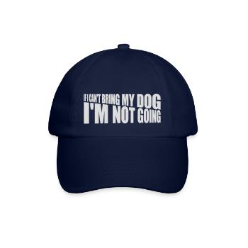 bring my dog quote - Baseball Cap - blue/blue - Front