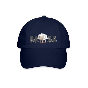 Illustration eines fröhlichen und bunten Schafes - Baseballkappe - Blau/Blau - Vorne