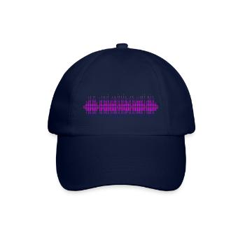 Schallwellen Musikwelle Vintage Retro DJ Herz Scheibe - Baseballkappe - Blau/Blau - Vorne