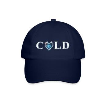 inscription sur glace « COLD » - Casquette classique - bleu/bleu - Devant