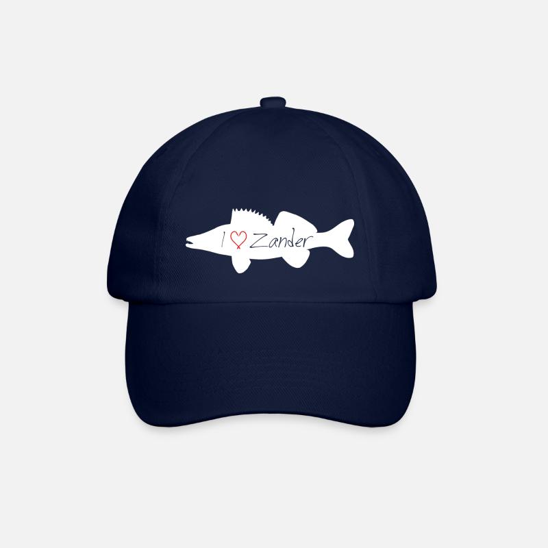 I Love Zander weiss durchsichtig - Baseballkappe - Blau/Blau