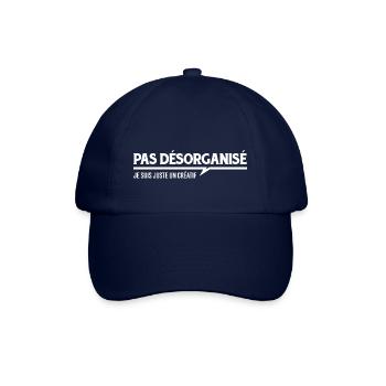 Pas désorganisé je suis juste un créatif - Casquette classique - bleu/bleu - Devant