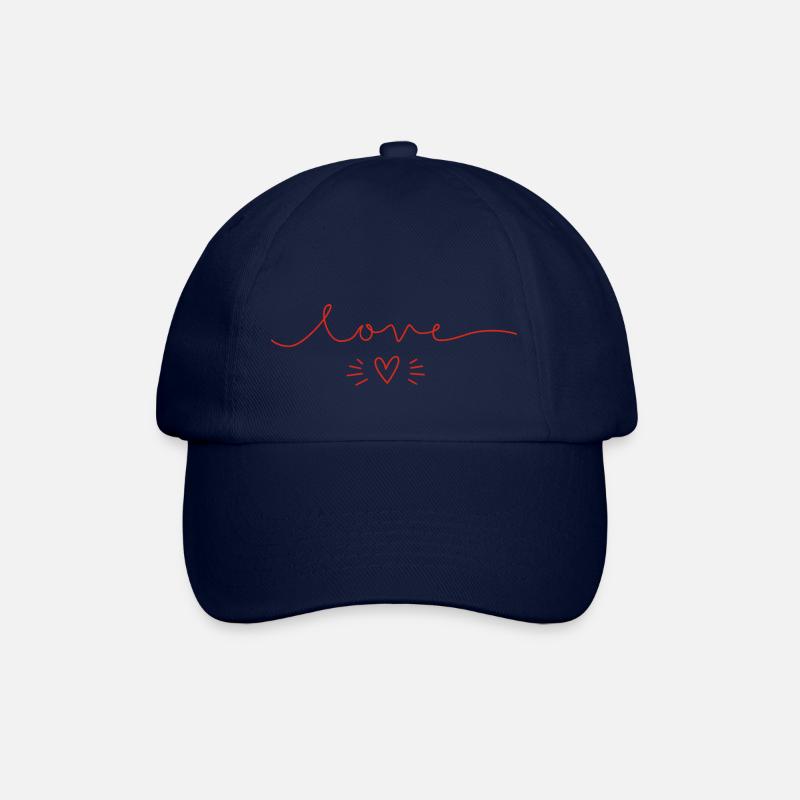 Love - Baseballkappe - Blau/Blau