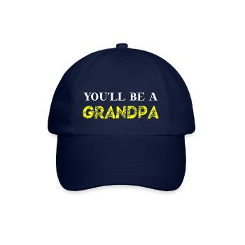 You'll be a grandpa Geschenkidee Opa Großvater süß - Baseballkappe - Blau/Blau - Vorne