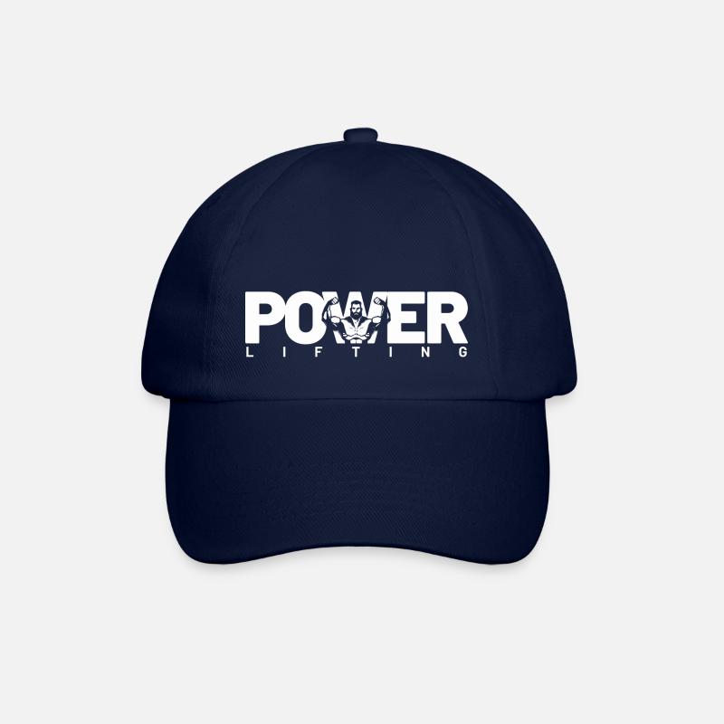 power lifting white - Baseball Cap - blue/blue