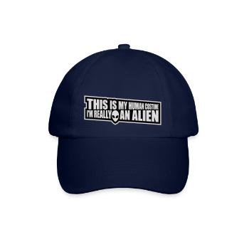 human costume alien Zitat - Baseballkappe - Blau/Blau - Vorne