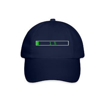 Barre de chargement Vert 1% contour Blanc - Casquette classique - bleu/bleu - Devant