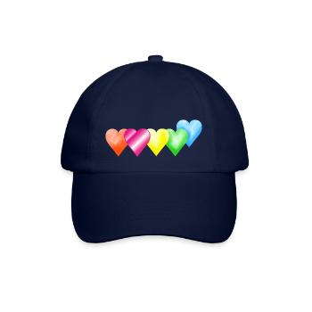 Colorful Hearts - Baseball Cap - blue/blue - Front
