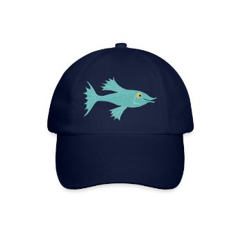 Fisch petrol - Baseballkappe - Blau/Blau - Vorne