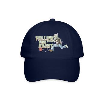 motive shirt zombie heart follow your heart new - Baseball Cap - blue/blue - Front