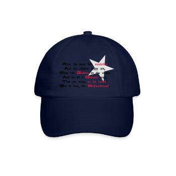 Spruch Weihnachten - Baseballkappe - Blau/Blau - Vorne