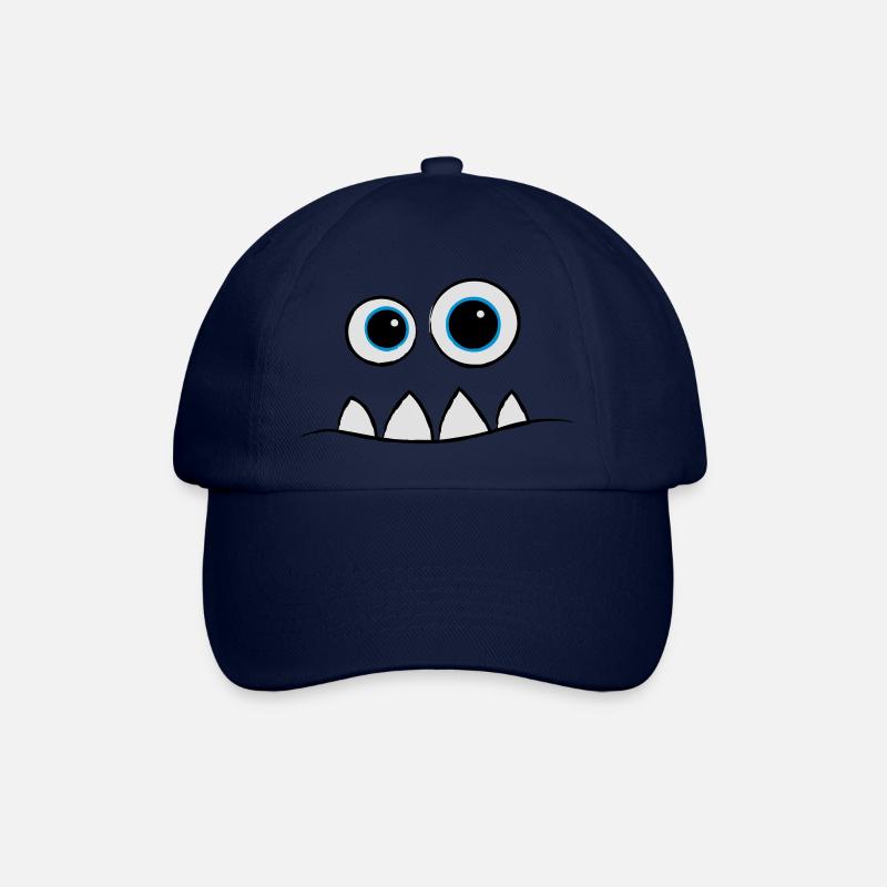 Monster Face - Baseballkappe - Blau/Blau