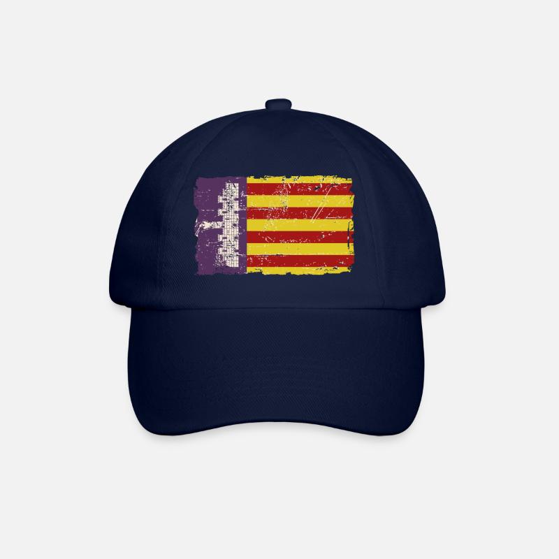Mallorca Vintage Flag - Baseballkappe - Blau/Blau