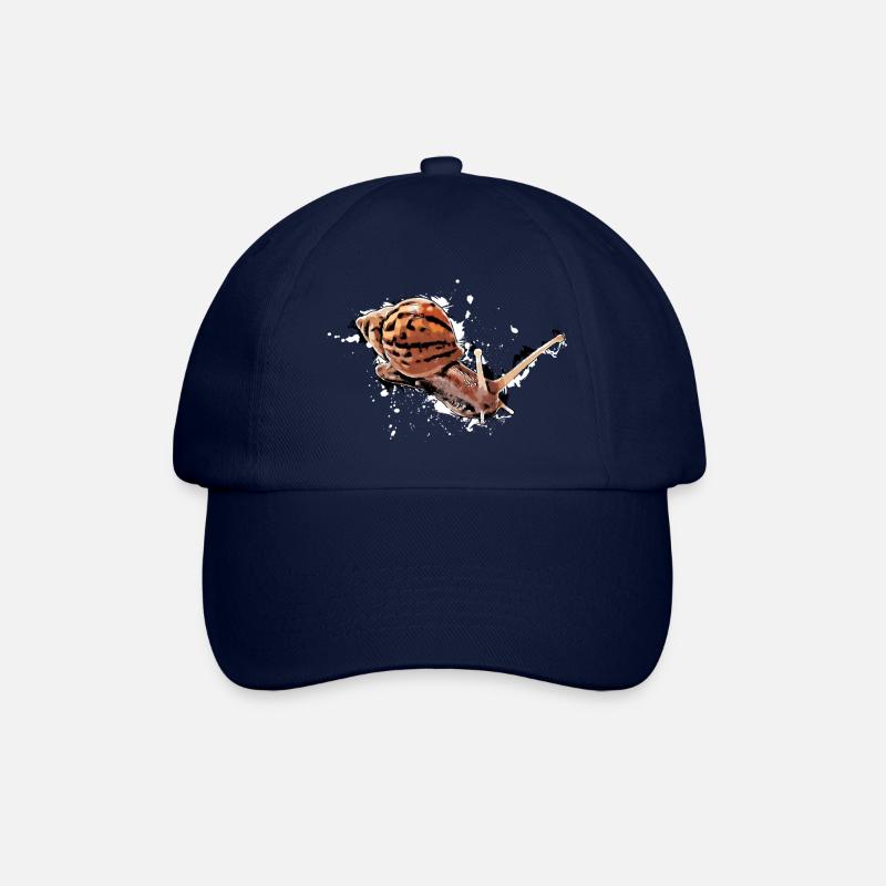 snail with dots - Baseball Cap - blue/blue