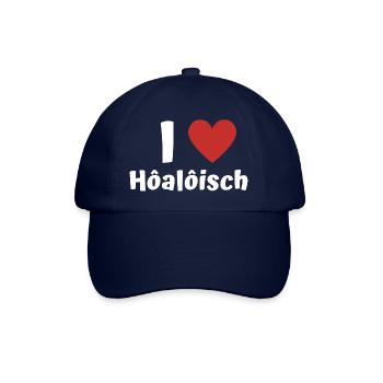 I love hoaloisch Hohenlohe Dialekt Mundart - Baseballkappe - Blau/Blau - Vorne
