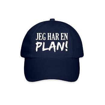 Ich habe einen Plan dänisch Kult Geschenk - Baseballkappe - Blau/Blau - Vorne