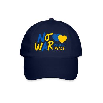 Please Peace NO War Ukraine - Baseballkappe - Blau/Blau - Vorne