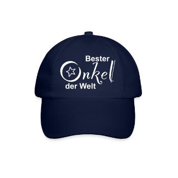 Bester Onkel der Welt Design - Baseballkappe - Blau/Blau - Vorne