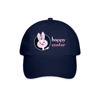 Cute Bunnies w/ Happy Easter for Teacher - Baseball Cap - blue/blue - Front