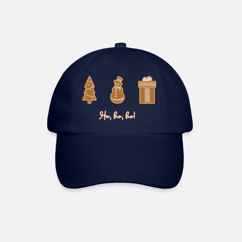Gingerbread Ho, Ho, Ho - Baseball Cap - blue/blue