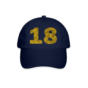 Anniversaire 18 ans - Casquette classique - bleu/bleu - Devant