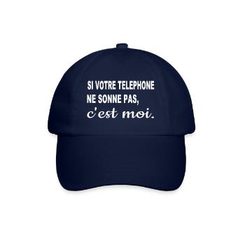 Wenn dein Telefon nicht klingelt, bin ich es. - Baseballkappe - Blau/Blau - Vorne