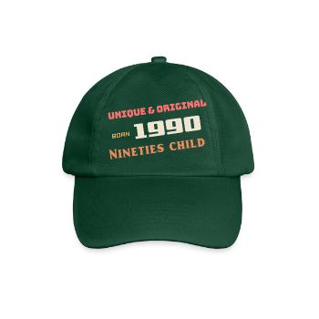 Nineties 1990 birthday year design - Baseball Cap - bottle green - Front