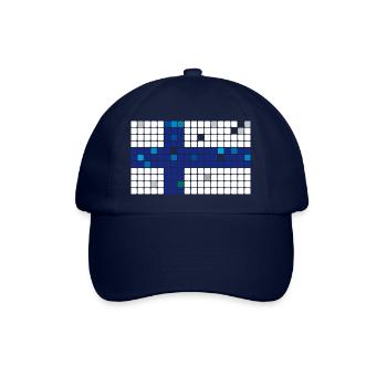 Finnland Flagge - Mosaik - Baseballkappe - Blau/Blau - Vorne