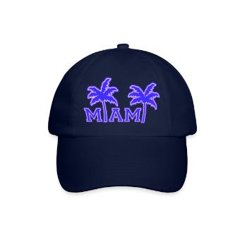 Miami Beach États-Unis Palm Tree Beach Sun America Voyage - Casquette classique - bleu/bleu - Devant