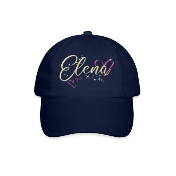 Elena Nom Prénom Calligraphie Coeur - Casquette classique - bleu/bleu - Devant