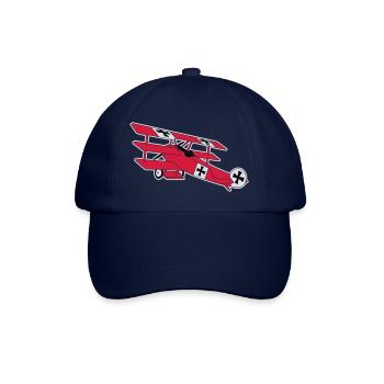 Fokker Airplane Flugzeug Roter Baron Red World War - Baseballkappe - Blau/Blau - Vorne