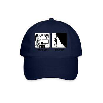 Climbing solves problems - Baseball Cap - blue/blue - Front