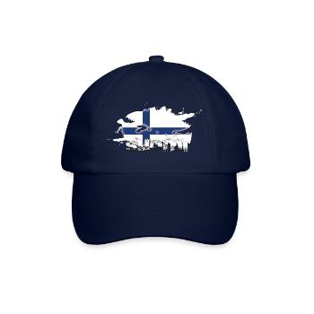 Finnland Fanartikel Suomi - Baseballkappe - Blau/Blau - Vorne
