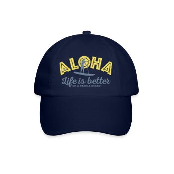 Aloha - La vie est meilleure sur une planche de paddle (hommes) - Casquette classique - bleu/bleu - Devant