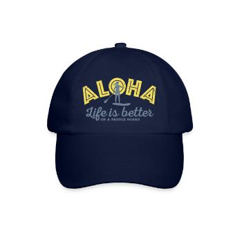 Aloha - La vie est meilleure sur une planche de paddle (femmes) - Casquette classique - bleu/bleu - Devant