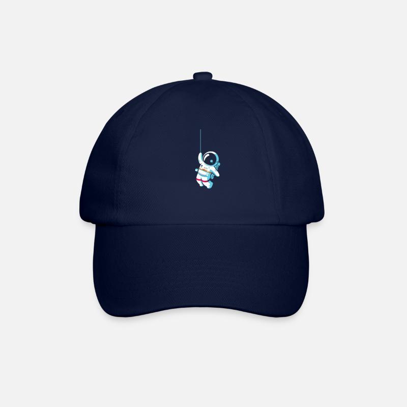Astronaut hanging on Moon - Baseballkappe - Blau/Blau