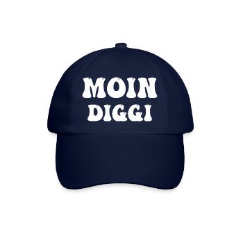 moin diggi - Baseballkappe - Blau/Blau - Vorne