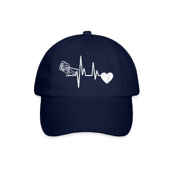 Skier Heart Rate Skiing Winter Sports Ski - Baseball Cap - blue/blue - Front