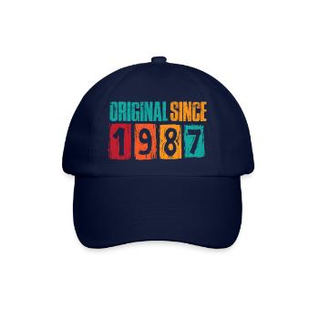 Né en 1987 cadeau de 35e anniversaire - Casquette classique - bleu/bleu - Devant