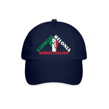 Georgia Meloni Italienische Heldin - Baseballkappe - Blau/Blau - Vorne