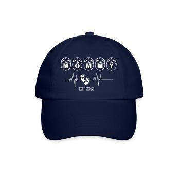 Mommy EST 2003 Heartbeat - Baseball Cap - blue/blue - Front