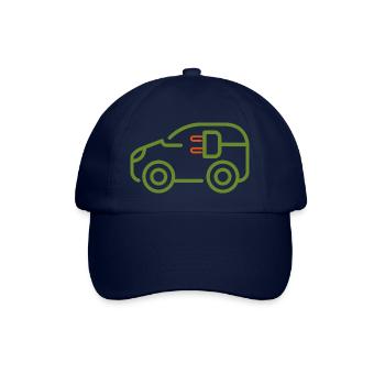 e car electric car green electric e car - Baseball Cap - blue/blue - Front