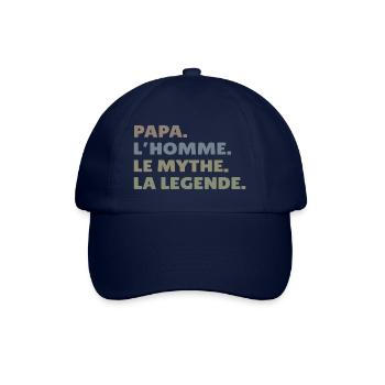 Le meilleur papa, c'est une légende, le plus fort - Casquette classique - bleu/bleu - Devant