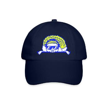 Süßer DJ Igel Cooles Musik Party Tier Club Spaß - Baseballkappe - Blau/Blau - Vorne