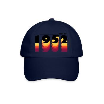 Zeitloser Vintage-Stil von 1952 - 73. Geburtstag - Baseballkappe - Blau/Blau - Vorne