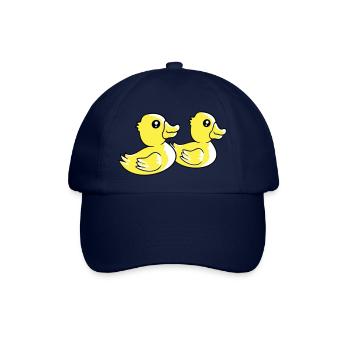 2 canards natation eau couple deux amis équipe - Casquette classique - bleu/bleu - Devant