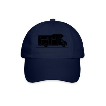 Camper silhouette with namespace - Baseball Cap - blue/blue - Front
